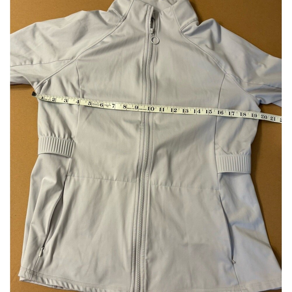 Fabletics Trinity Performance Jacket Light Gray Z… - image 5